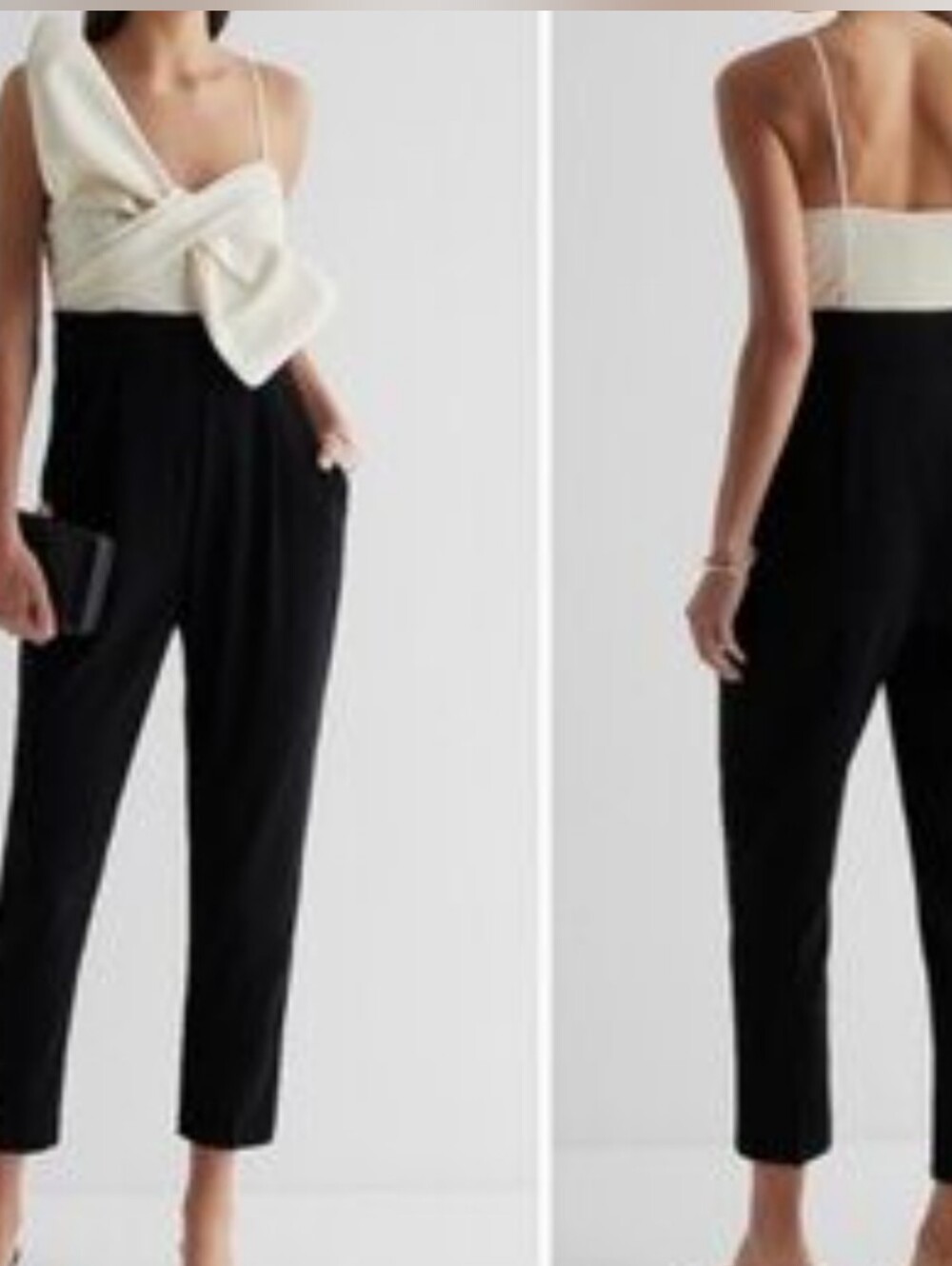 Express Colorblock Bow Jumpsuit